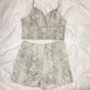 Snakeskin playsuit